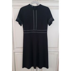 Homeyee Dress Black With White Stitching Sz 8 Nwt